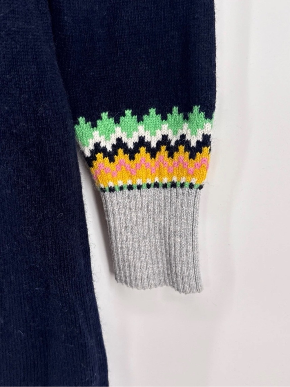 Boden Agnes Fair Isle Nordic Alpaca Wool Sweater Dress Navy Size 6 - Picture 4 of 4